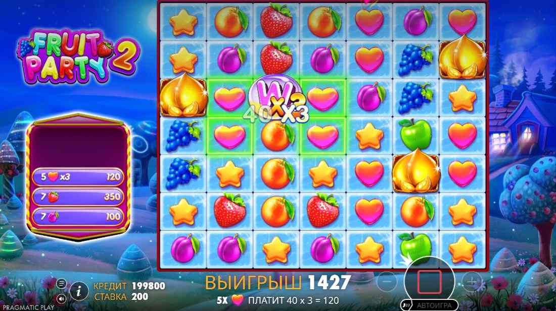 Скриншот слота Fruit Party2